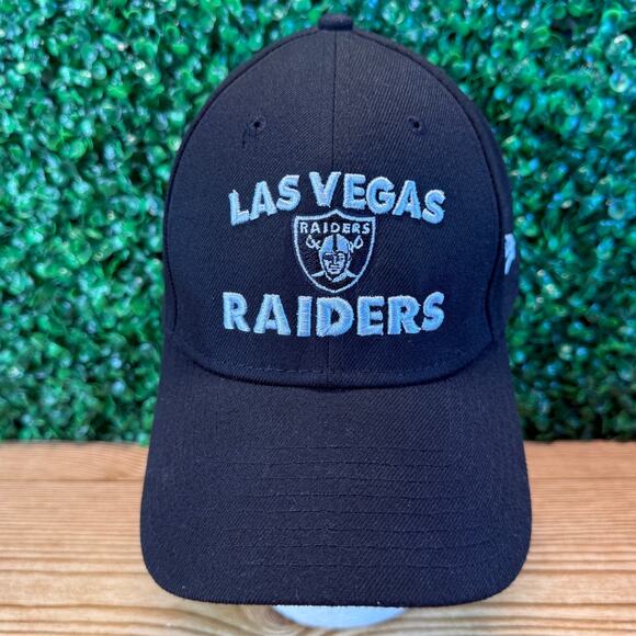 Las Vegas Raiders New Era Hat Shield Logo Adjustable Black 9forty Embroidered - Picture 1 of 8